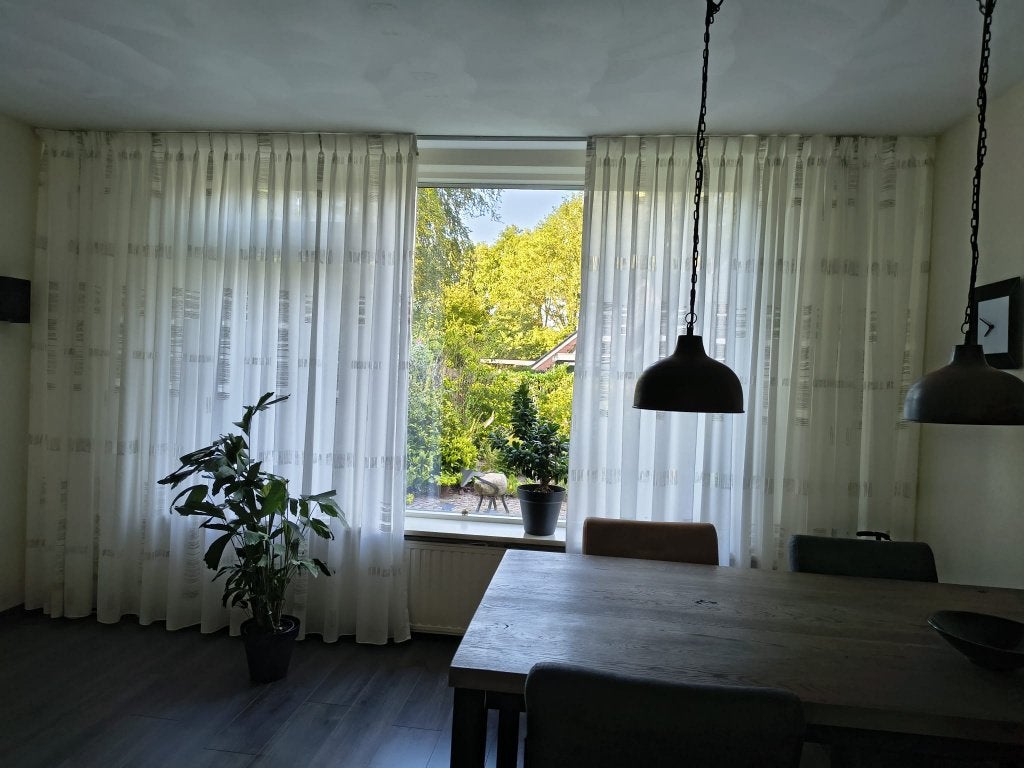 Mooie In Be Tween gordijnen, Ophalen, Gebruikt, 245 cm, Crème