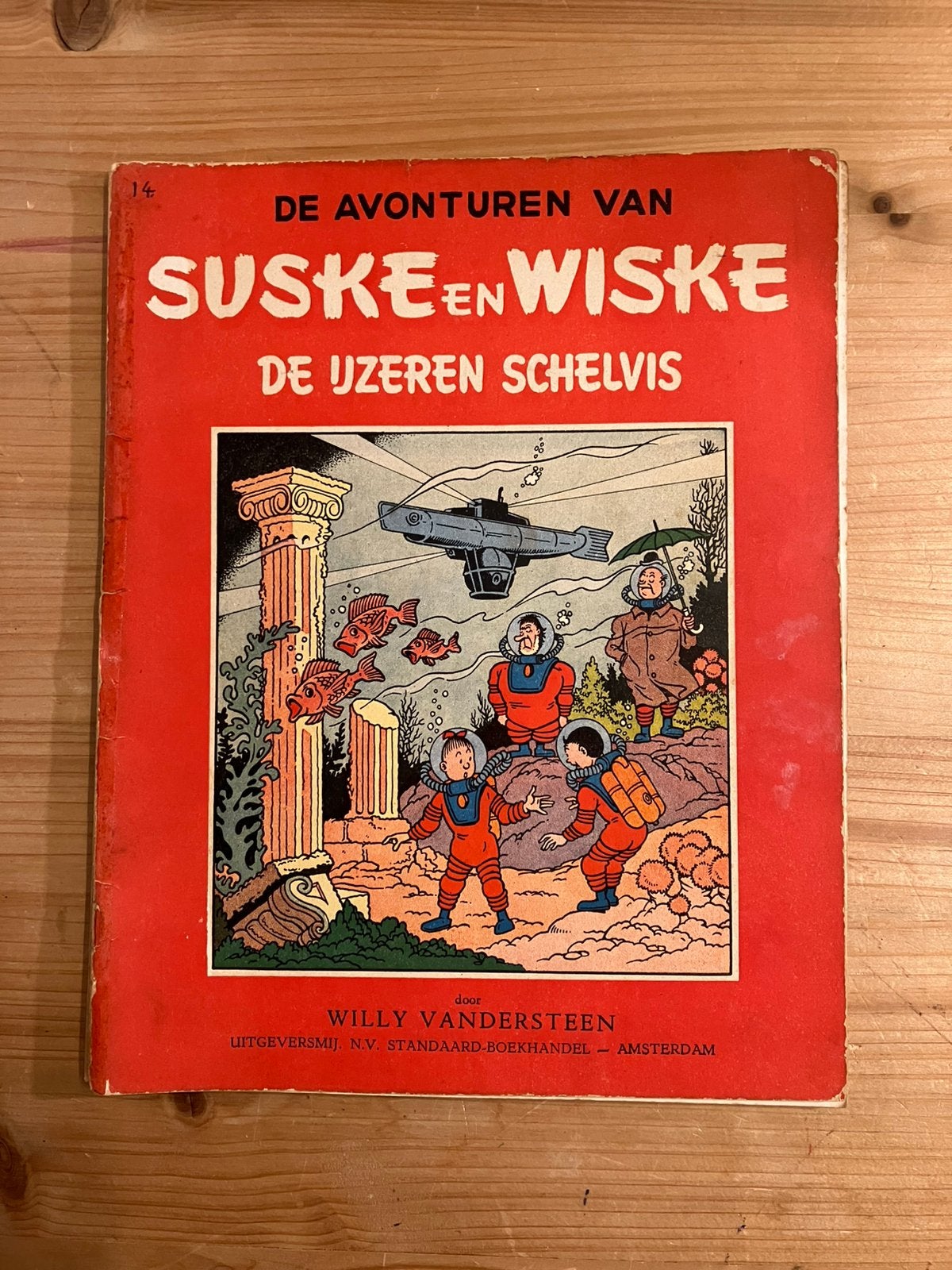 Suske en Wiske - De ijzeren schelvis - Ongekleurd 1958, Gelezen, Verzenden, Willy Vandersteen, Eén stripboek