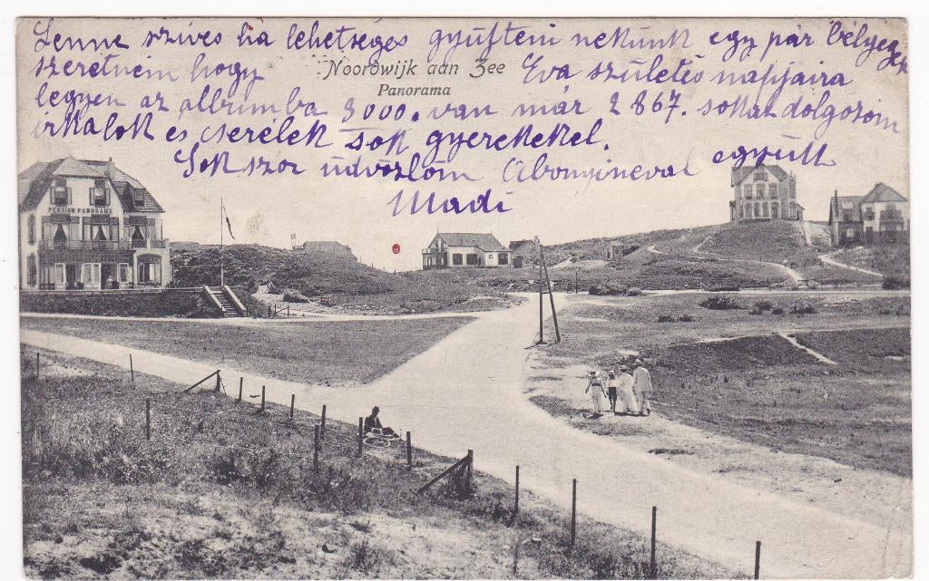 Noordwijk aan Zee Panorama - 1913, Verzenden, Voor 1920, Gelopen, Zuid-Holland
