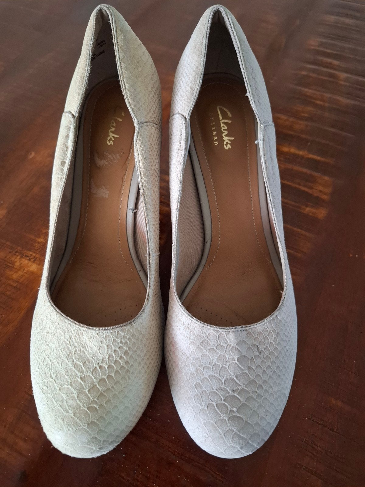 Creme lederen Clarks schoenen maat 42, Pumps, Beige, Nieuw, Ophalen of Verzenden