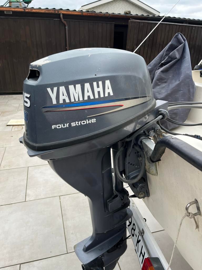 Plezier en vissersboot met Yamaha 25pk Four Stroke, Watersport en Boten, Vis- en Consoleboten, 10 tot 30 pk, Gebruikt, Viertaktmotor
