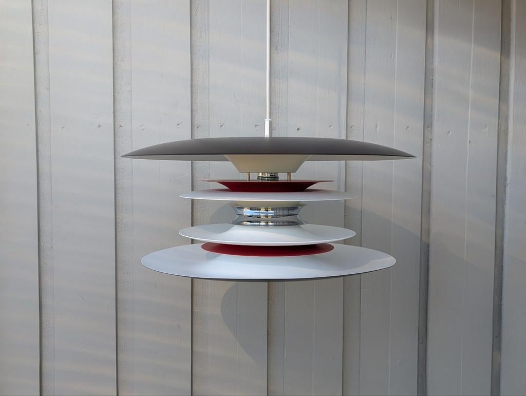 Belid Diablo hanglamp 50cm - Zwart, wit en rood, Huis en Inrichting, Lampen | Hanglampen, Modern, Scandinavisch design, Ophalen of Verzenden
