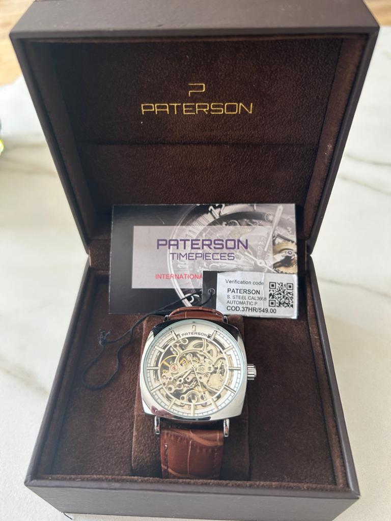 Paterson automatic heren horloge, Sieraden, Tassen en Uiterlijk, Horloges | Heren, Leer, Staal, Polshorloge, Nieuw