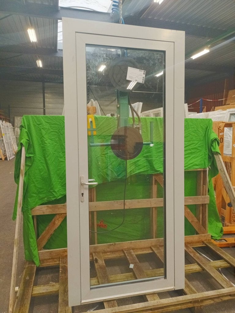 Aluminium Buitendeur volglas  b108,4 x h239 cm -2181-, Gebruikt, 215 cm of meer, Niet ingevuld, Ophalen of Verzenden