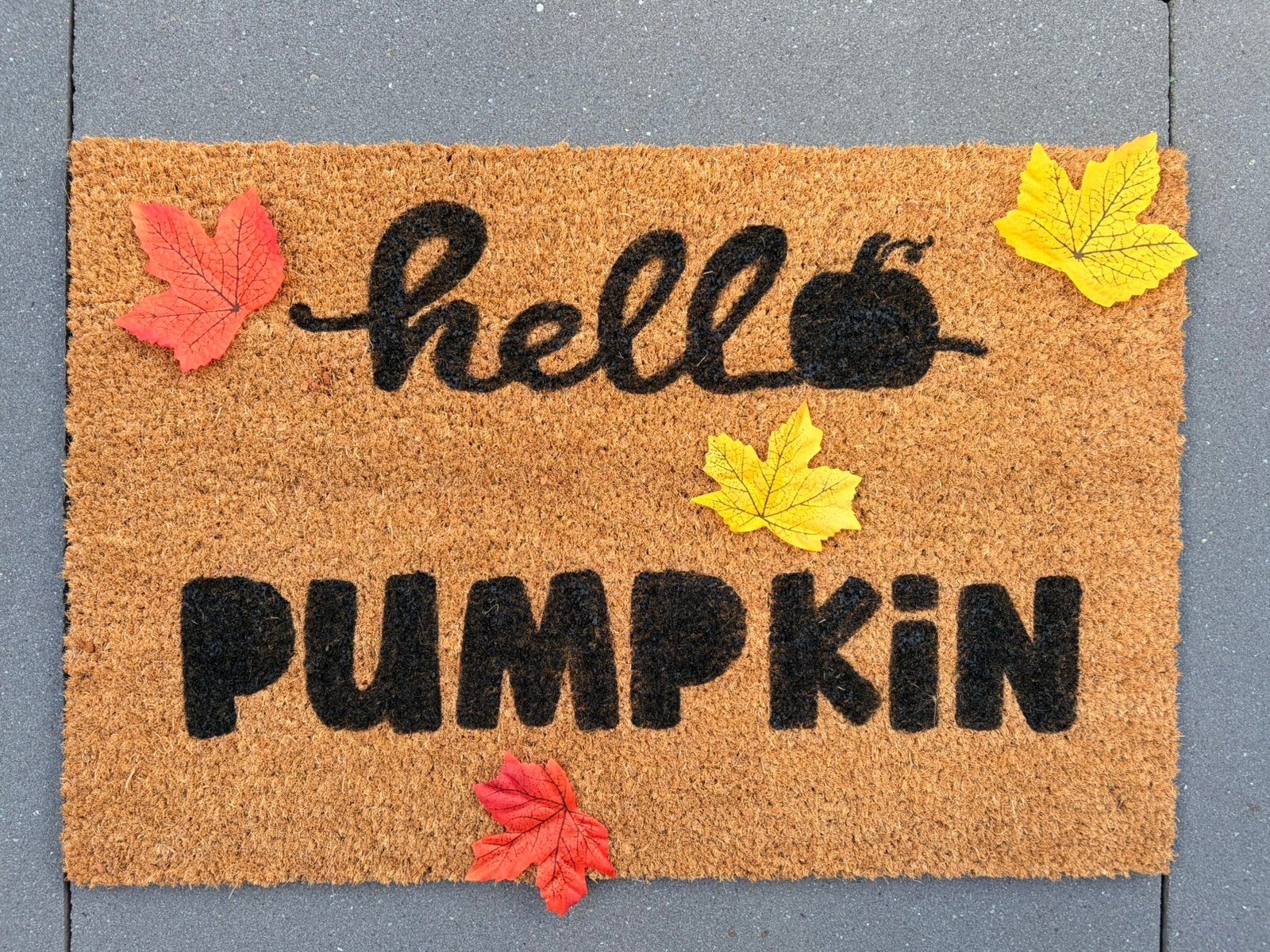 Deurmat kokos met tekst Herfst, Schoonloopmat, Nieuw, Ophalen of Verzenden, Kokos