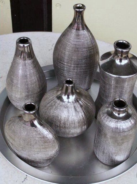 Zilver kleurige verchroomde flesjes, Ophalen of Verzenden, Nieuw, Overige kleuren