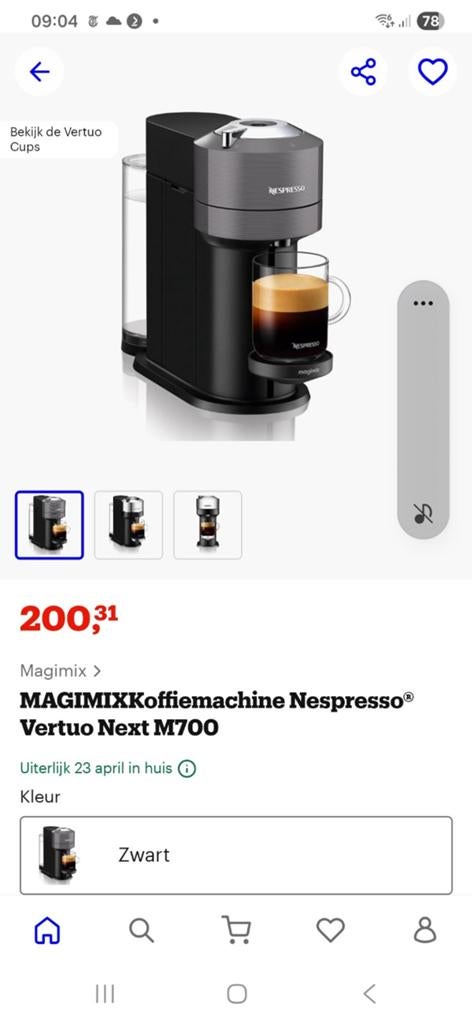 Magimix Nespresso vertuo zgan, Overige merken, Nespresso, Ophalen of Verzenden, Zo goed als nieuw