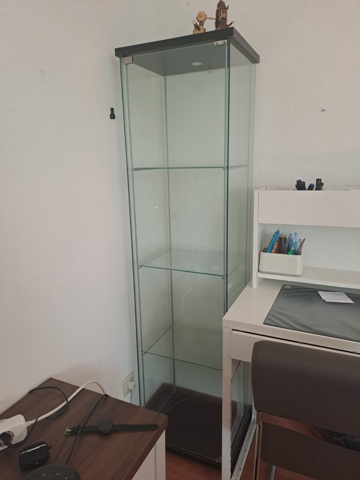 IKEA DETOLF Vitrinekast - Glazen Displaykast, Ophalen, Minder dan 50 cm, Glas, Modern