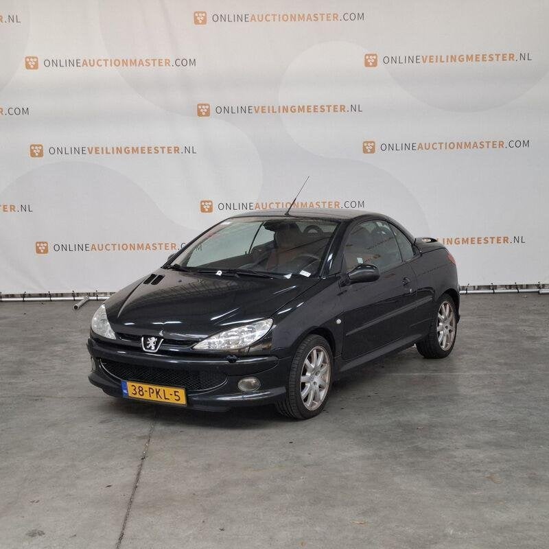 Personenauto, Peugeot, 206 CC, 1.6-16V, 2003, 4 cilinders, Cabriolet, 4 stoelen, Zwart