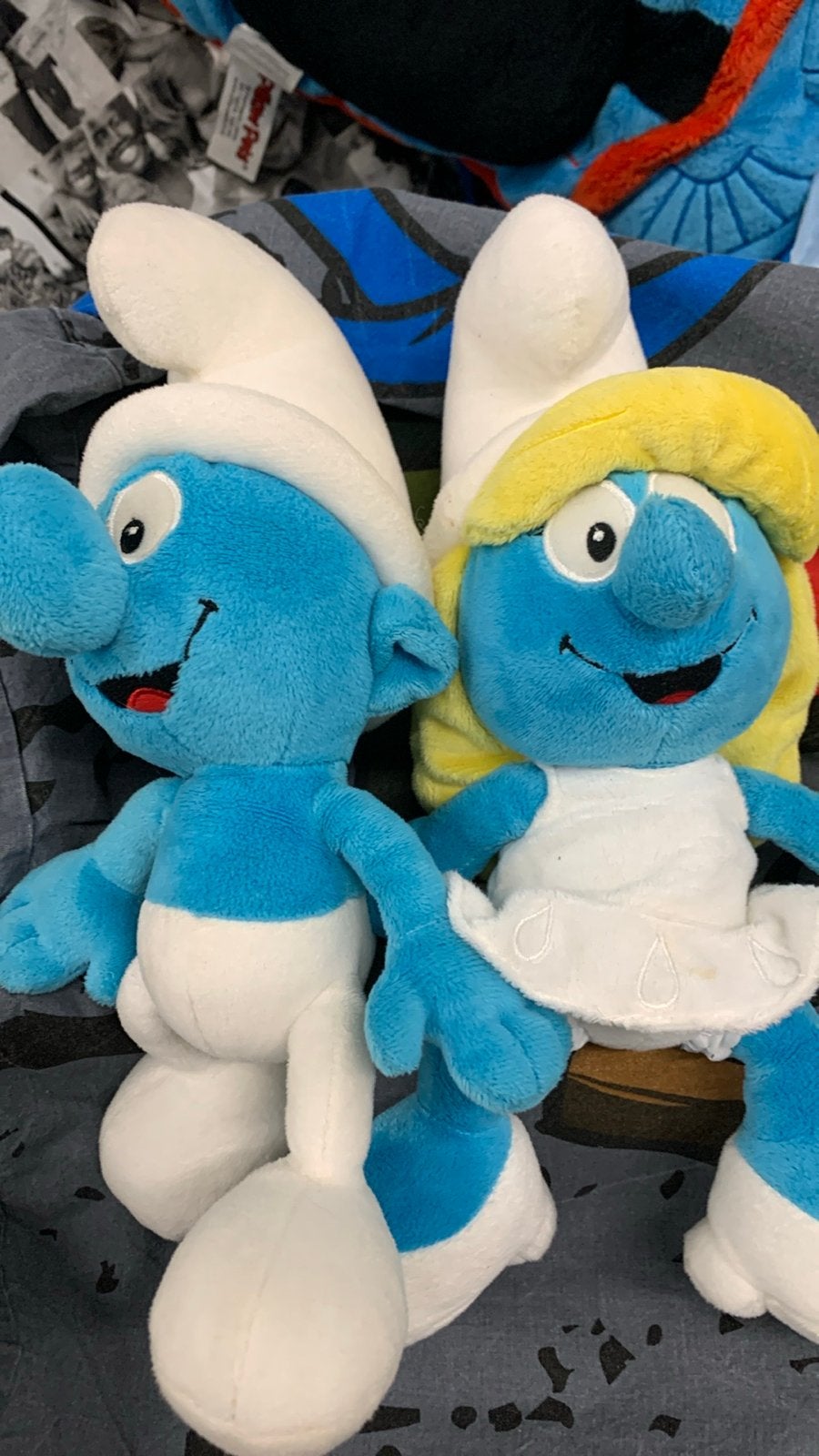 Smurfen Knuffels: Smurf en Smurfin Pluche Set, Verzamelen, Smurfen, Ophalen of Verzenden, Gebruikt, Verschillende Smurfen, Poppetje, Figuurtje of Knuffel