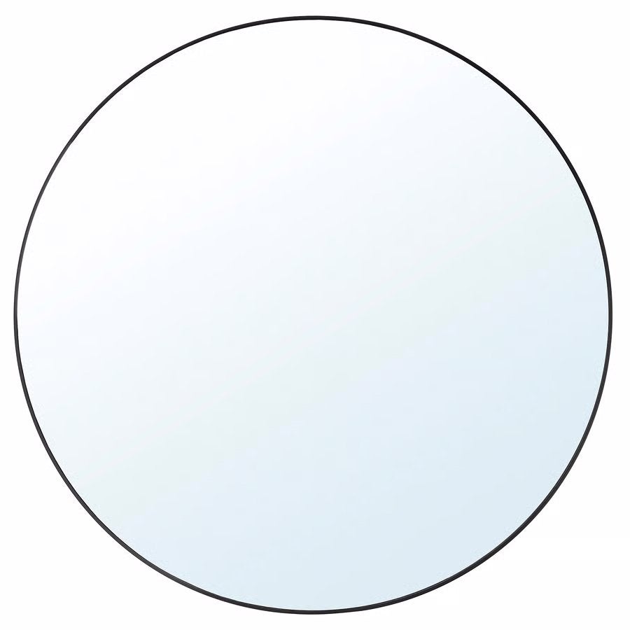 LINDBYN Spiegel, zwart, 110 cm - Ikea, Ophalen, Zo goed als nieuw, Rond