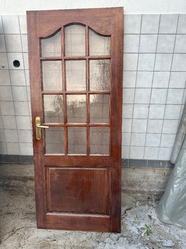 Binnendeur hardhout, Doe-het-zelf en Verbouw, Ophalen, Gebruikt, 80 tot 100 cm, Binnendeur