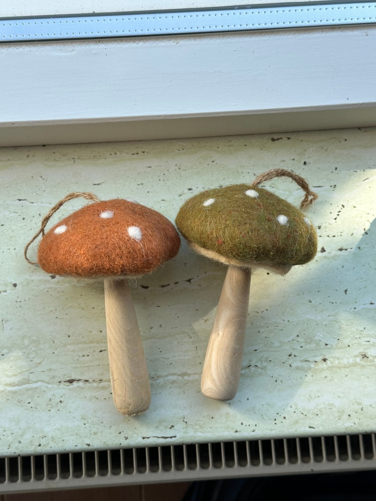 Decoratie paddenstoelen, Ophalen, Hout, Meerkleurig, Landelijk
