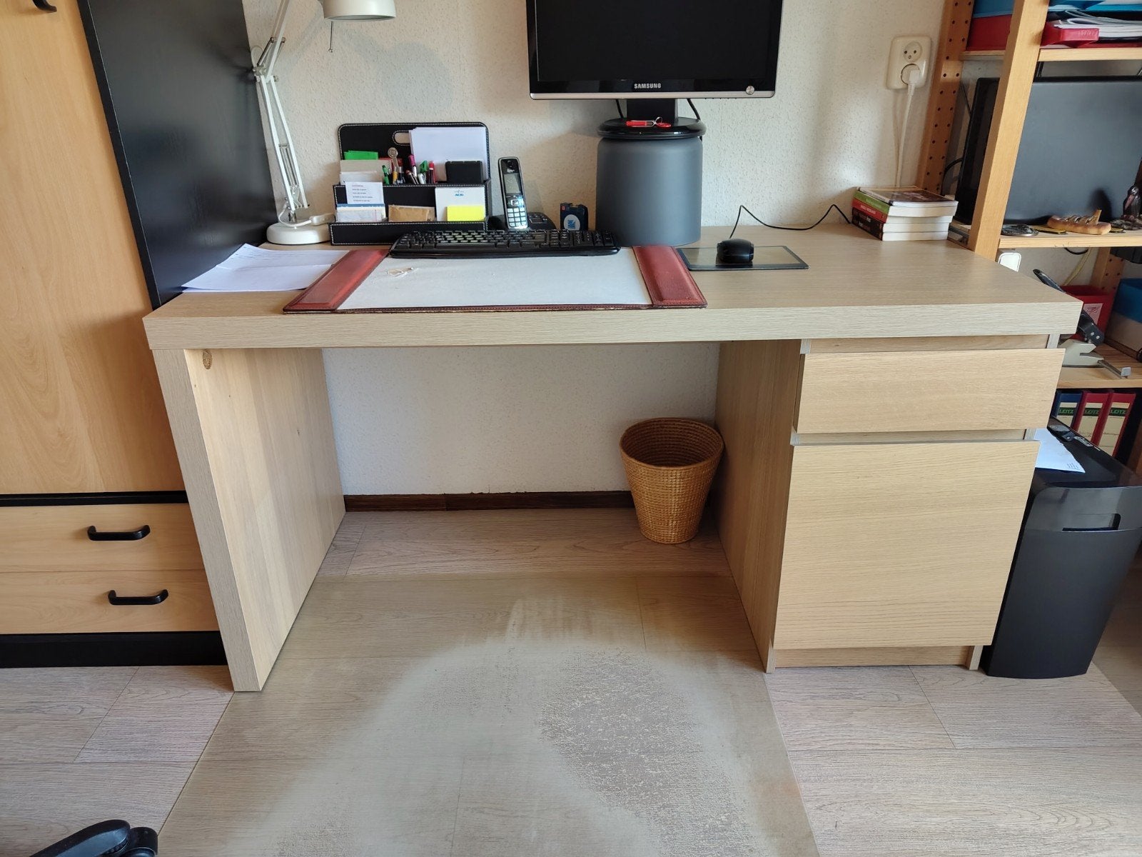 IKEA MALM Bureau met lades en opbergruimte, Huis en Inrichting, Bureaus, Ophalen, Gebruikt, 65 cm, Spaanplaat of MDF