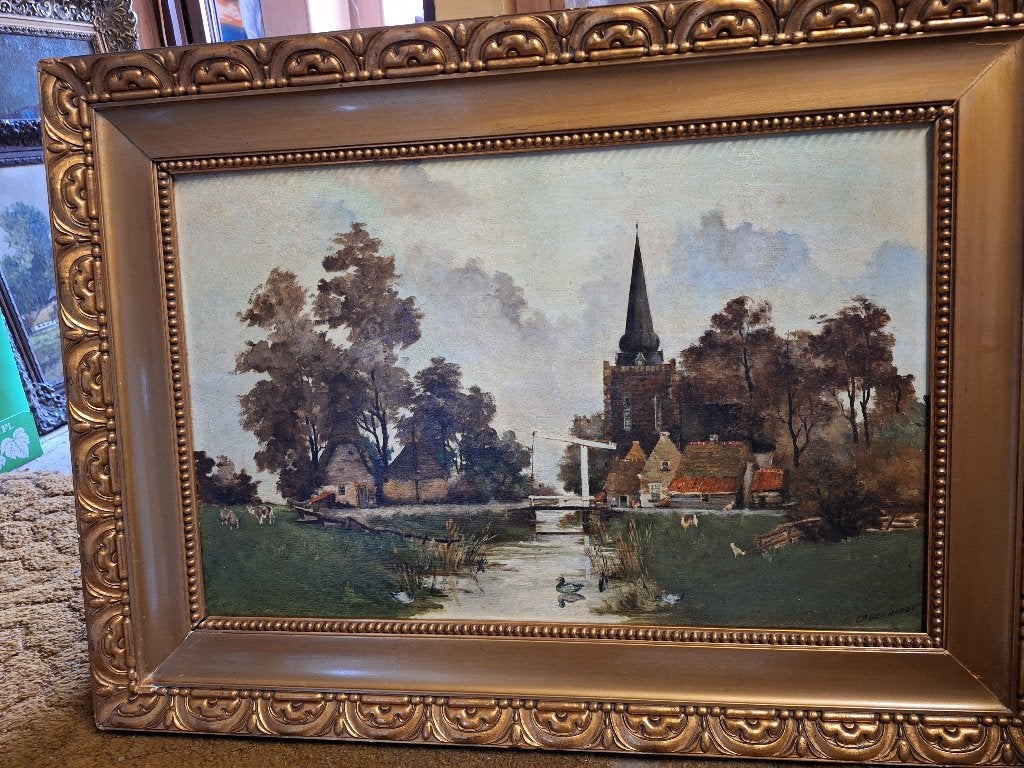 Geschilderd, Paneel, Gesigneerd, Ophalen of Verzenden, Olieverf