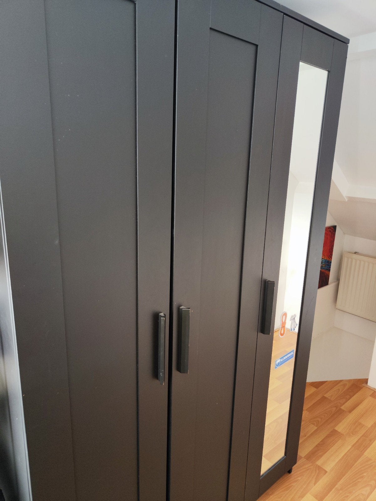 IKEA 3-deurs kast met spiegel en gebruiksporen, Ophalen, Overige materialen, Met deur(en), Gebruikt