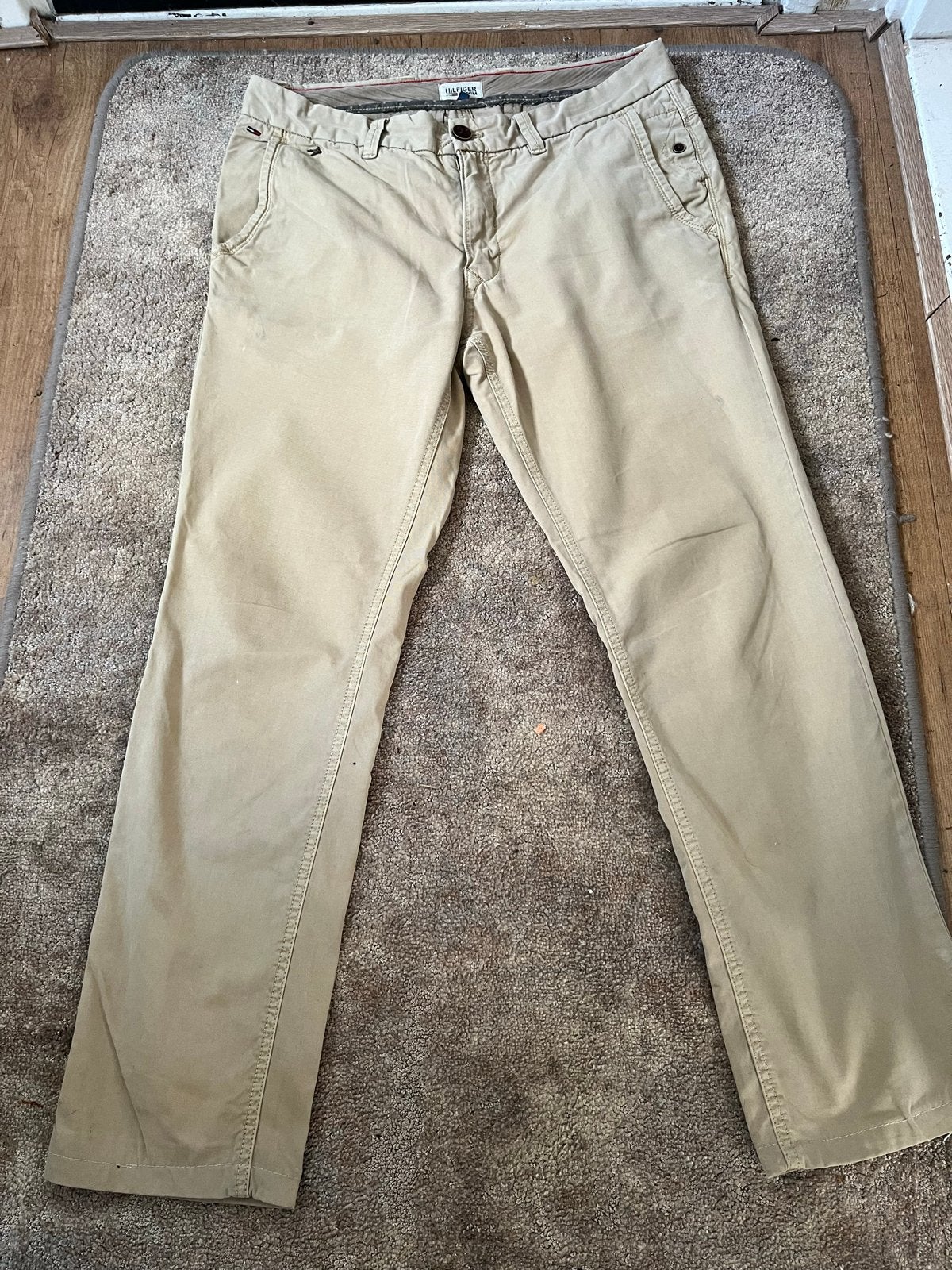 Tommy Hilfiger Denim Chino Broek - Beige, Ophalen of Verzenden, Gedragen, Overige maten, Beige