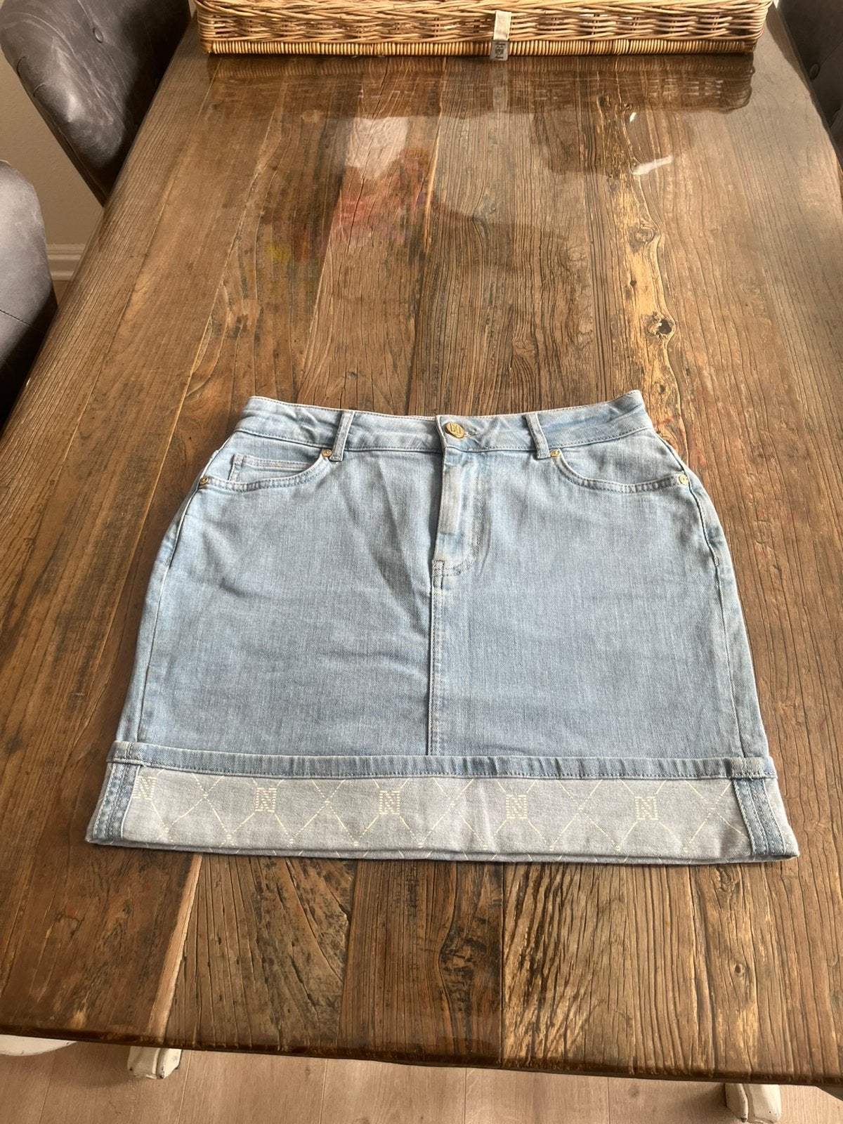 Nikkie jeans rok maat 38 als nieuw, Maat 38/40 (M), Zwart, Ophalen of Verzenden, Zo goed als nieuw