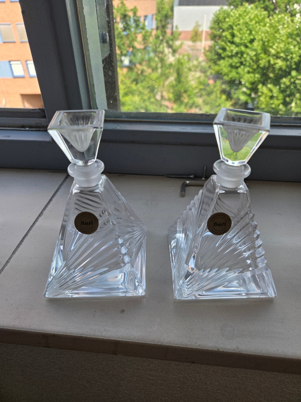 Set van 2 Bari kristallen flessen, Ophalen of Verzenden