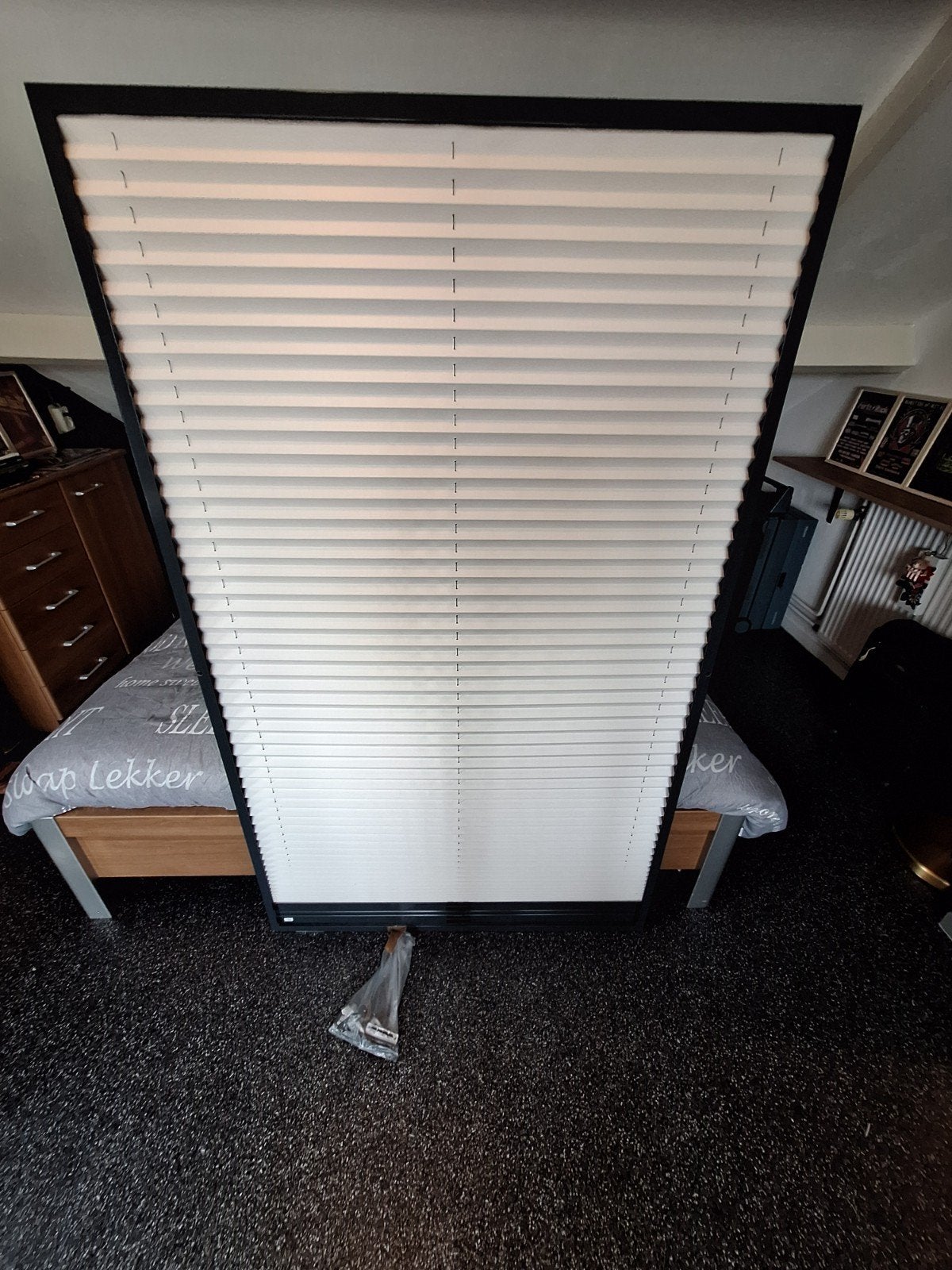 Voorzet combi plisse hor frame Ral 7016 Antraciet, Ophalen, Zo goed als nieuw