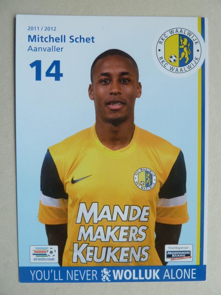 Spelerskaart  Mitchell.Schet. RKC Waalwijk  2011/2012, Verzamelen, Ophalen of Verzenden, Zo goed als nieuw, Overige binnenlandse clubs