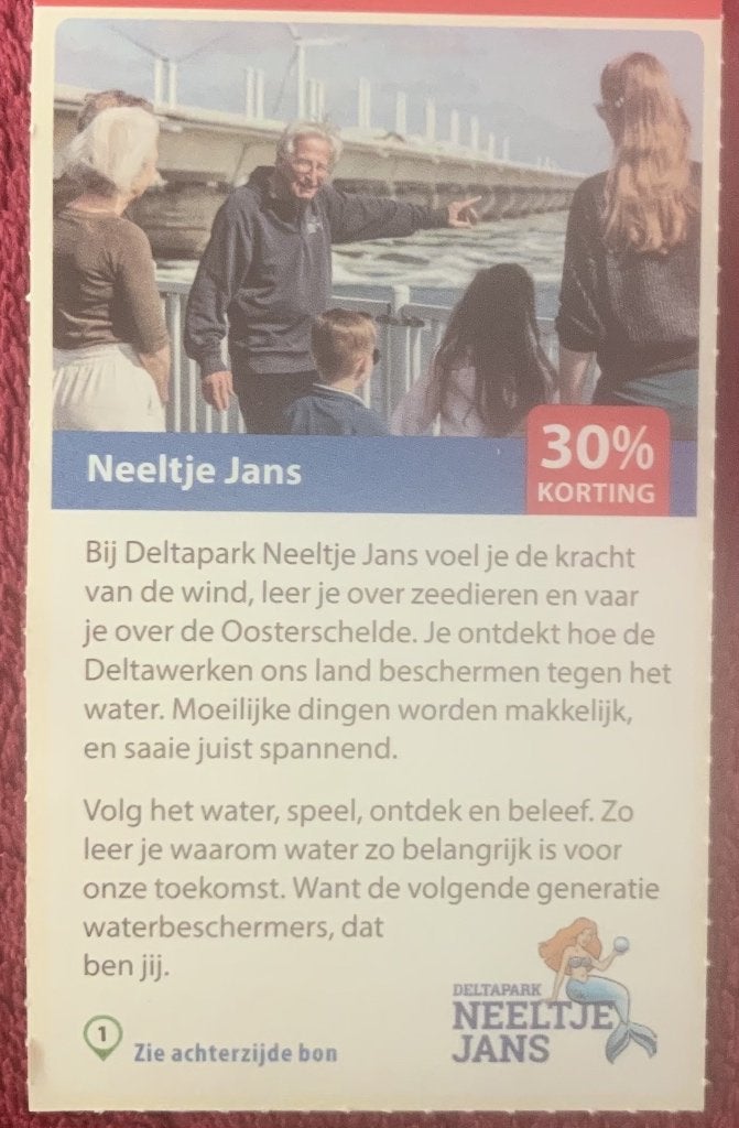 Neeltje Jans in Vrouwenpolder Voordeelbon, Drie personen of meer, Museumbon