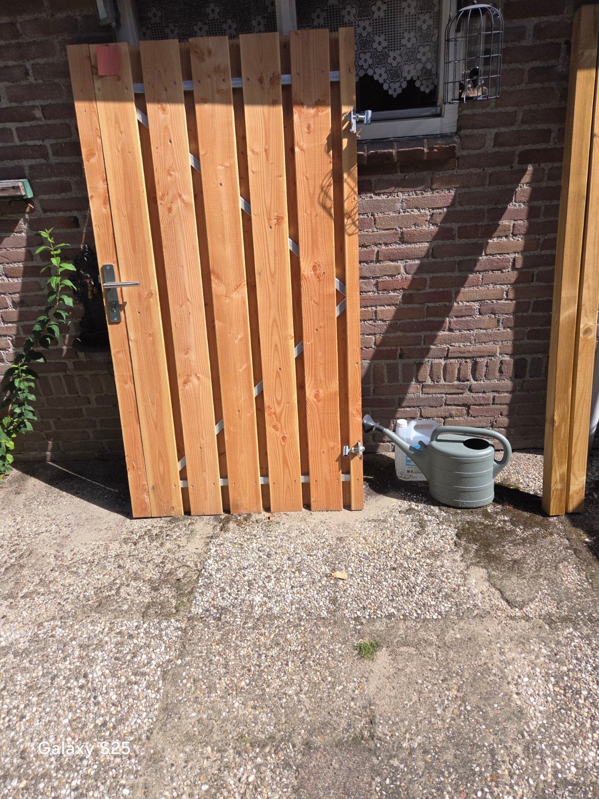 Tuinpoort 1.80x1.00m met stalen frame en Douglas hout, Tuin en Terras, Tuinpoorten, Ophalen, Nieuw, Looppoort, 150 tot 200 cm