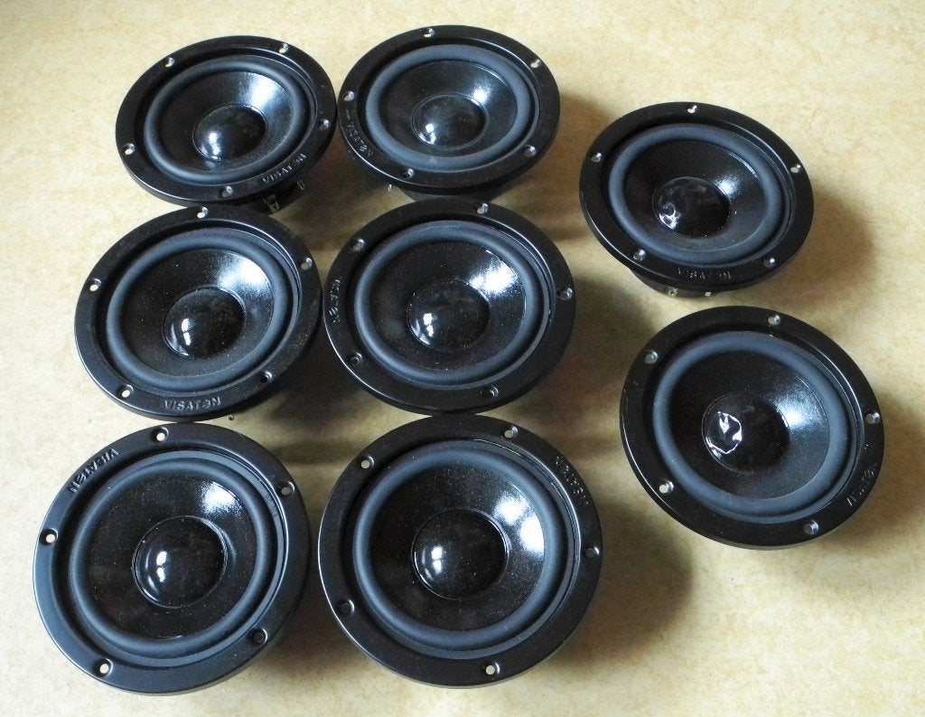 8 stuks Visaton W100S 4 ohm, Audio, Tv en Foto, Overige merken, Gebruikt, Overige typen, Ophalen of Verzenden