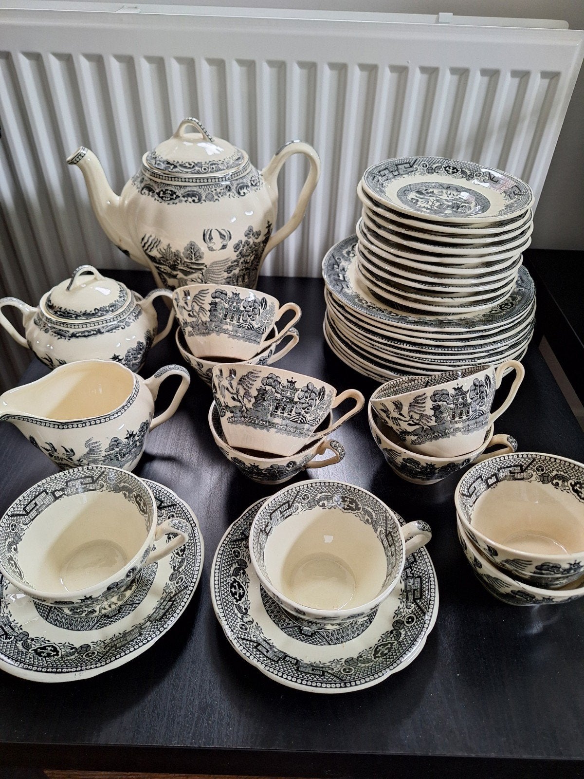 Vintage Nimy Imperial Willow Thee Servies - Compleet Set, Antiek en Kunst, Antiek | Servies compleet, Ophalen