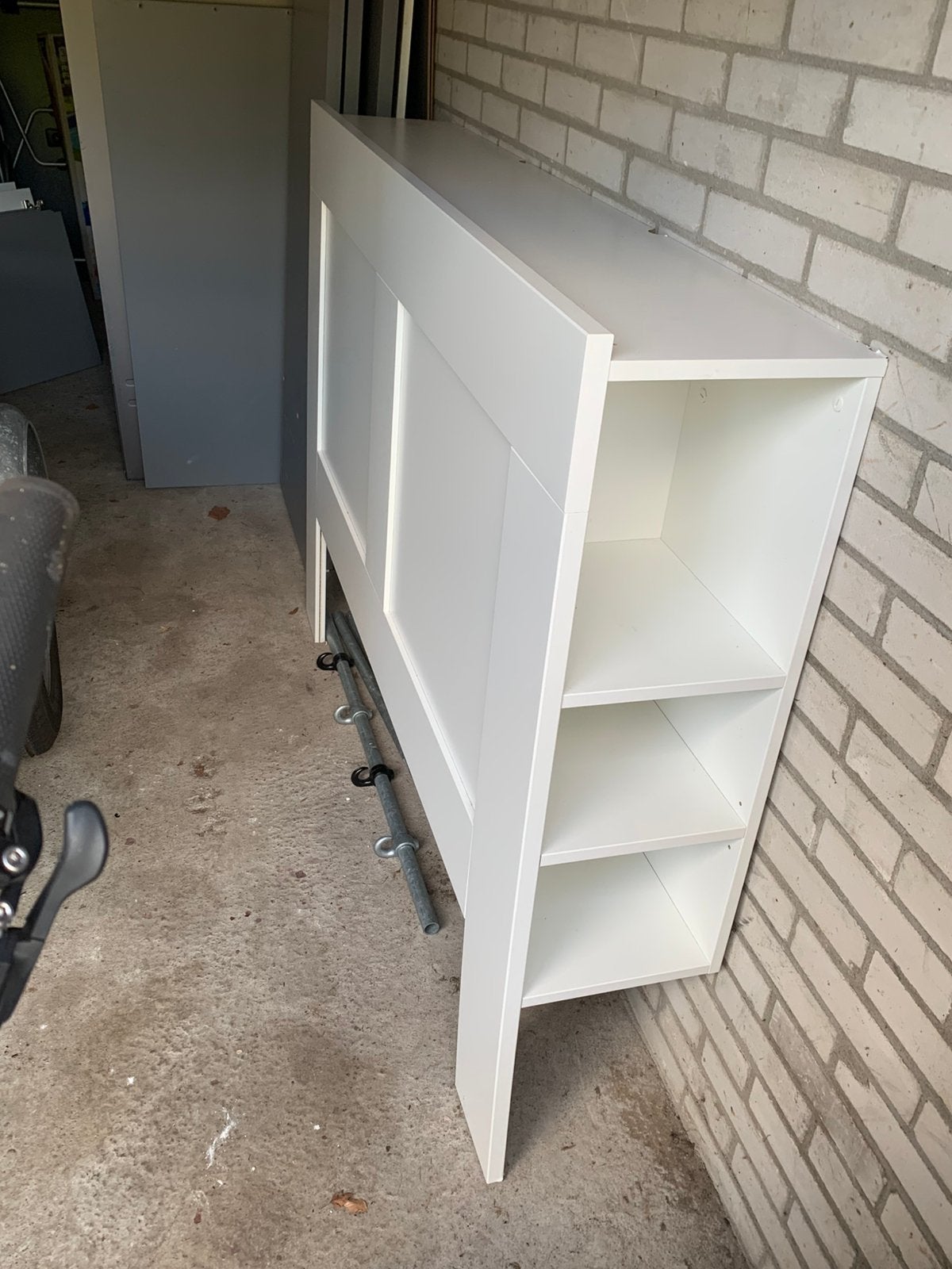 Bed hoofdeinde Brimnes, Ophalen, Gebruikt, Wit, Tweepersoons