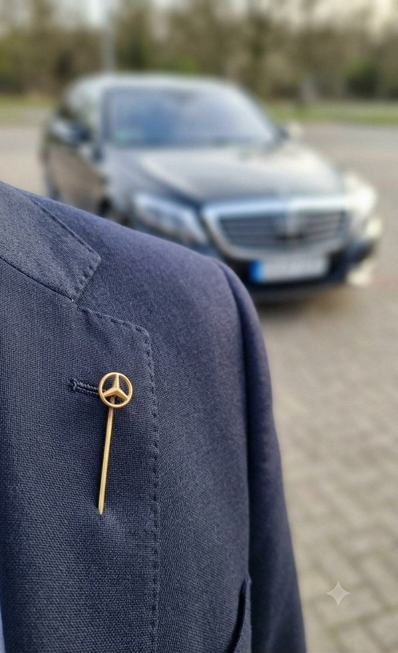 Mercedes Benz vintage vergulde steekspeld 3mm, Ophalen of Verzenden