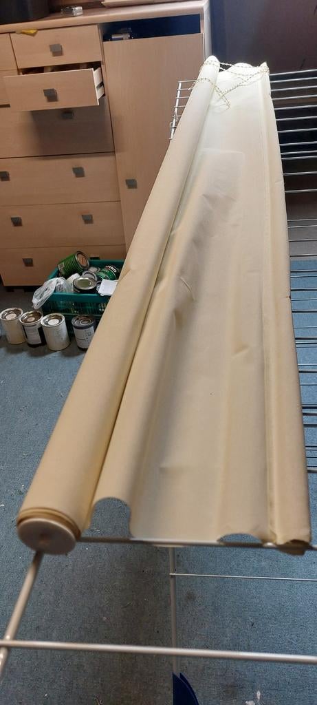 Rolgordijn crème/beige -, Ophalen, Crème, Gebruikt, 200 cm of meer