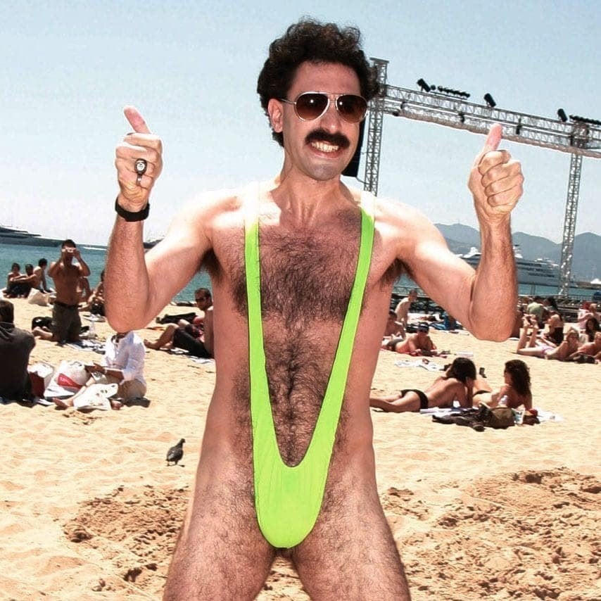 Borat Mankini / String - One-size-fits-all - Groen, Kleding | Heren, Ophalen of Verzenden, Overige maten, Groen, Zwemslip
