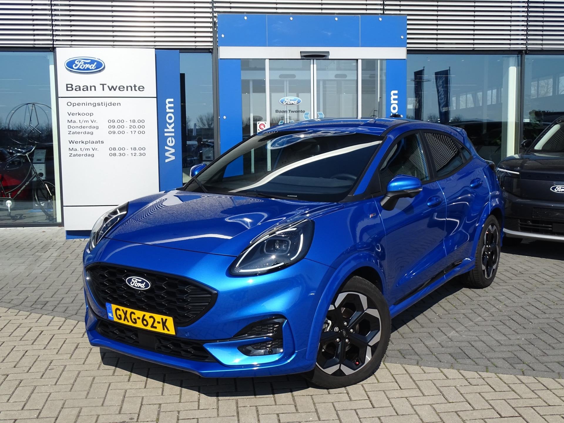 Ford Puma 1.0 Turbo 125pk Mild Hybride ST-Line X | Keyless |, Voorwielaandrijving, 12 maanden, Blauw, Leder en Stof