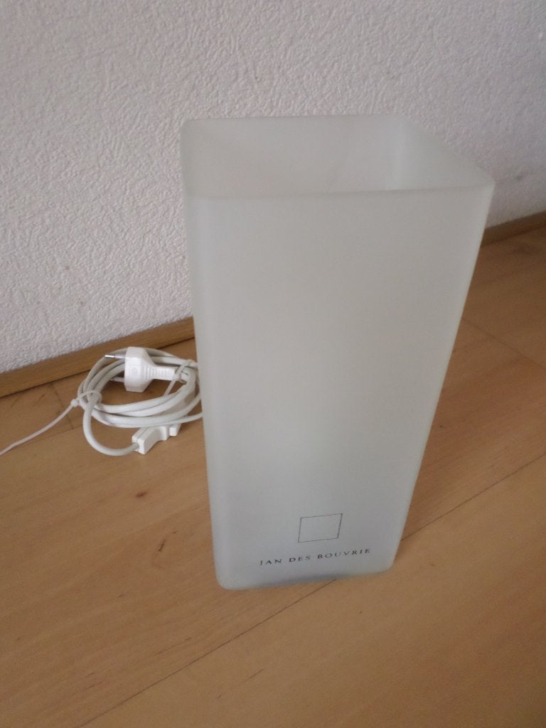 jan des bouvrie tafellamp, Wit, Ophalen, Zo goed als nieuw, Glas