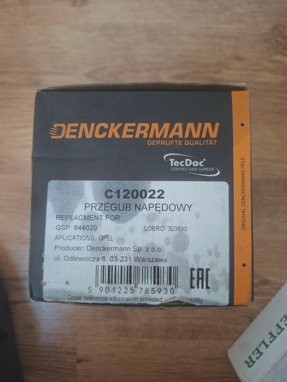 DENCKERMANN C.V. Joint voor Opel, Ophalen, Nieuw, Opel