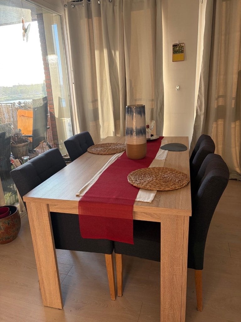 Houten eet tafel te koop, Ophalen, Zo goed als nieuw, Rechthoekig, 50 tot 100 cm