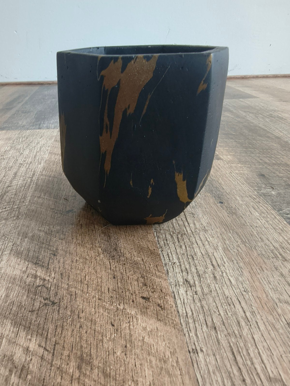 stenen planten pot hexagon, Ophalen of Verzenden, Rond, Minder dan 25 cm, Minder dan 40 cm