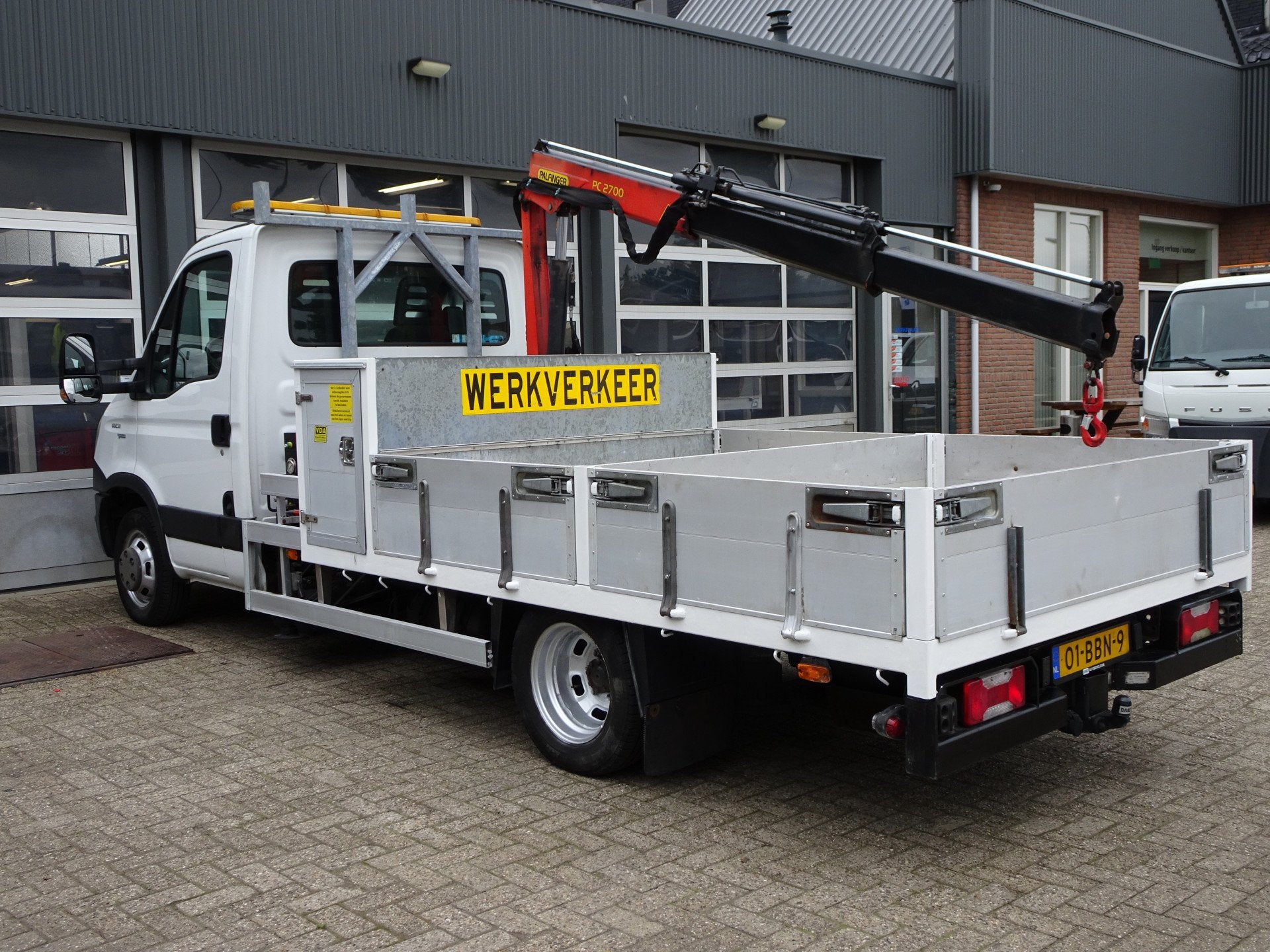 Iveco Daily 50C14G 136pk Cng / Benzine PTO Kraan Palfinger P, Auto's, Bestelauto's, Automaat, Euro 5, Gebruikt, 3560 kg