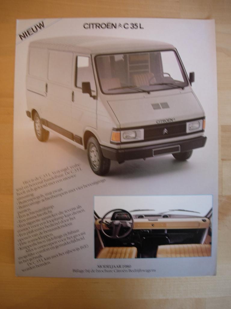 Citroen C35 L Brochure 1980 – C35L, Ophalen of Verzenden, Zo goed als nieuw, Citroën, Citroën