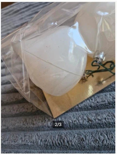 2 lampvorige kerstballen h, Onbekend, Ophalen of Verzenden, Zo goed als nieuw, Losse verkoop