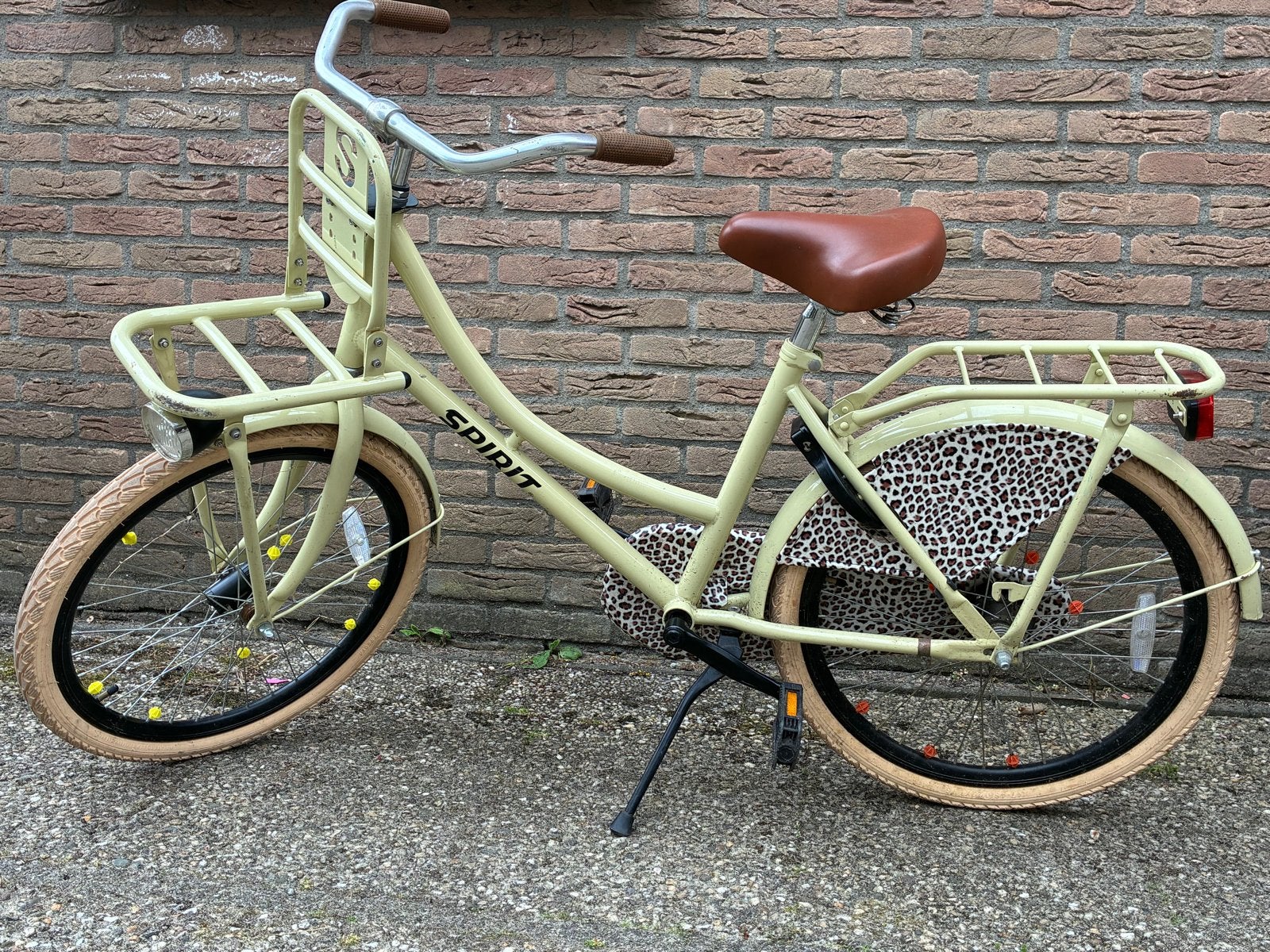 Spirit Transport kinderfiets 22 inch Luipaardprint, Ophalen, Gebruikt, Terugtraprem, 22 inch