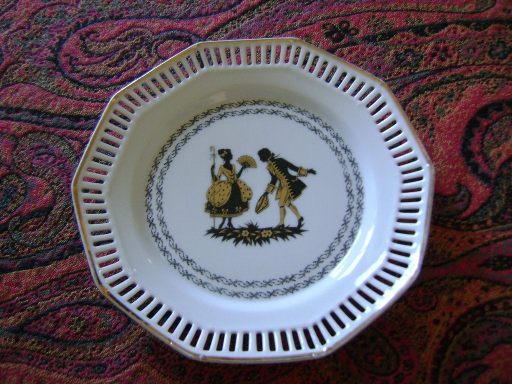 presenteerbordje - Royal Frankonia met gouden accenten, Ophalen of Verzenden