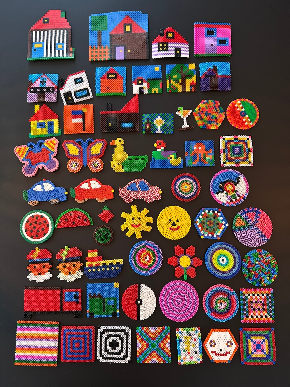 Strijkkralen werkjes 56 stuks, Ophalen of Verzenden, Zo goed als nieuw, Kunststof, Meerkleurig