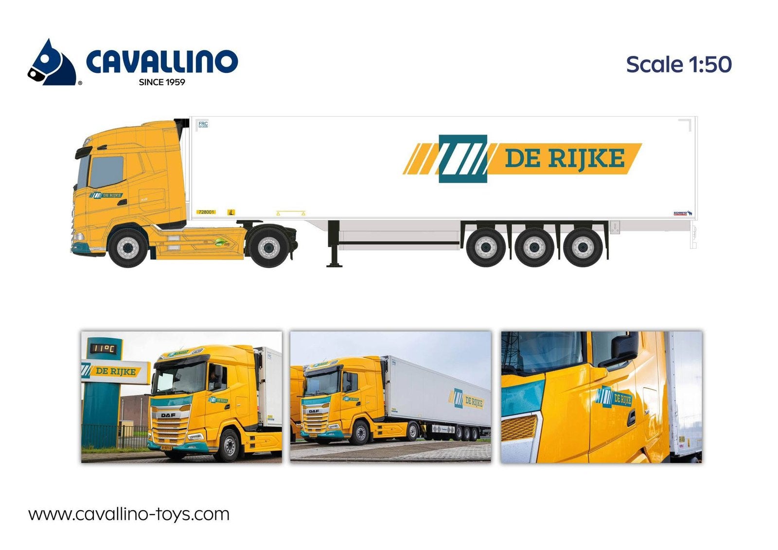 Cavallino 1:50  De Rijke  geen Tekno/Wsi, Ophalen of Verzenden, Nieuw, Bus of Vrachtwagen, Overige merken