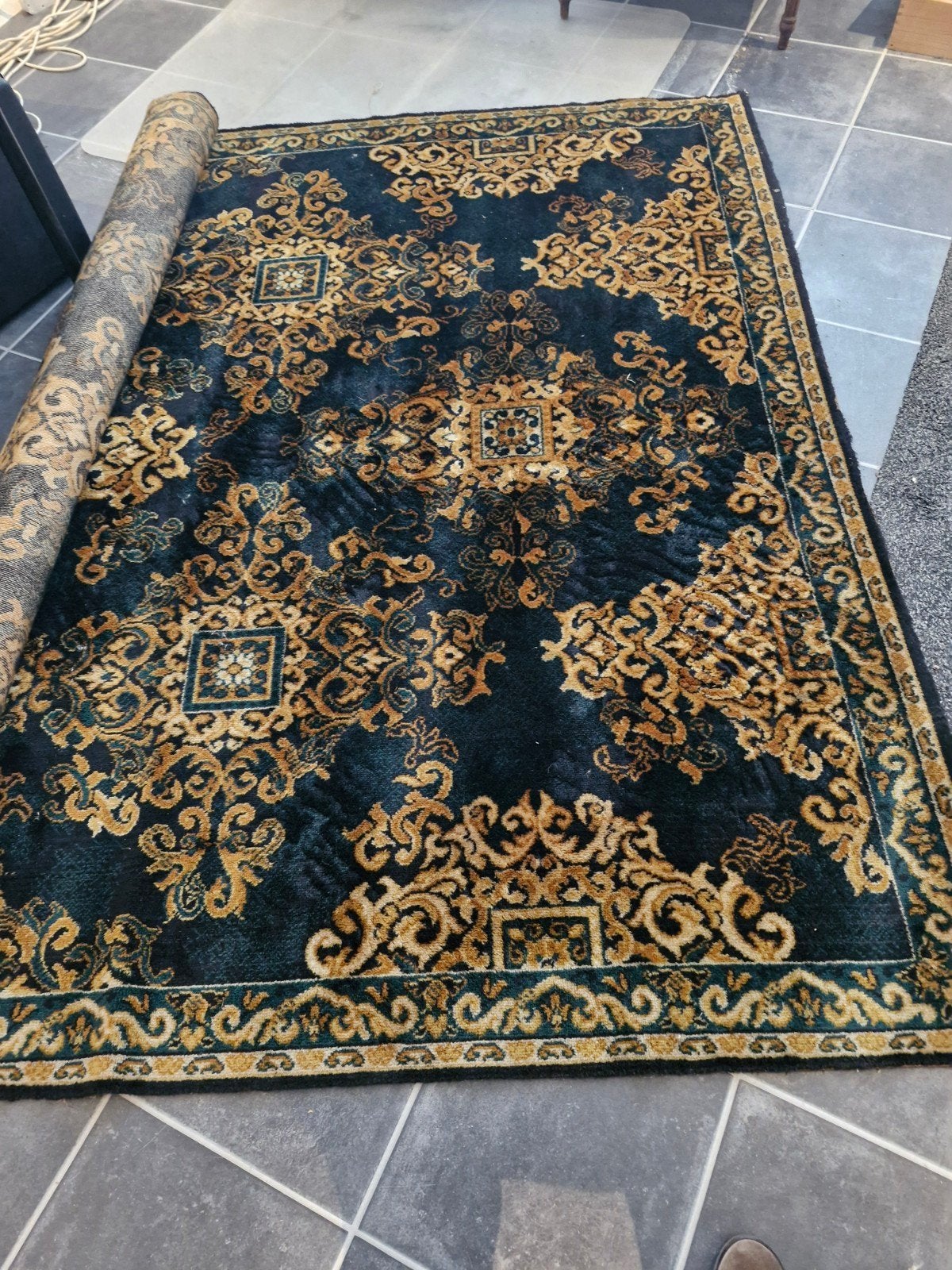 Klassiek Perzisch tapijt met ornamentenpatroon, Ophalen, Blauw, Gebruikt, Klassiek, Perzisch