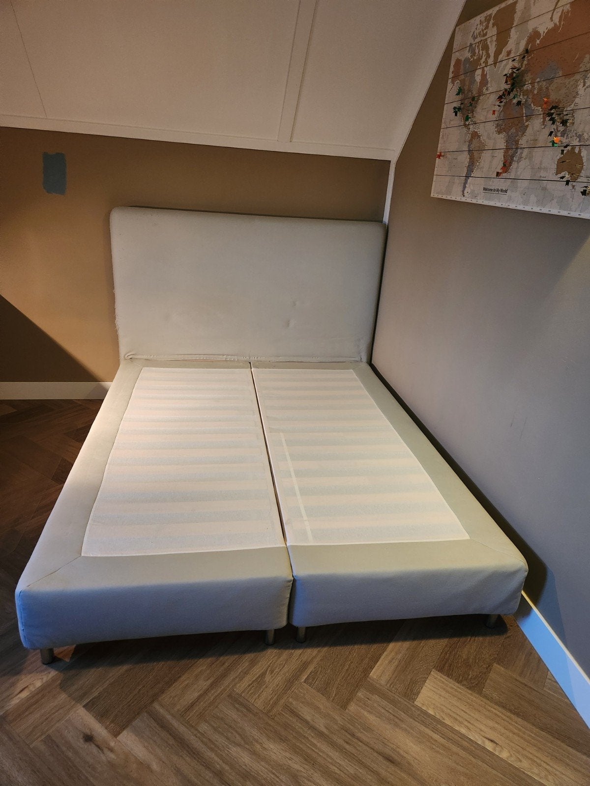 Ikea Säbövik bedframe 160x200 - grijs, Huis en Inrichting, Slaapkamer | Bedden, Ophalen, Gebruikt, Tweepersoons, 200 cm