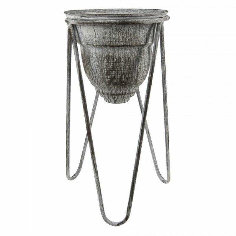 OPRUIMING - CLAYRE & EEF - METALEN POT - VAN 19,50 NU 9,50, Tuin en Terras, Bloempotten, Rond, Nieuw, Ophalen of Verzenden, Minder dan 25 cm