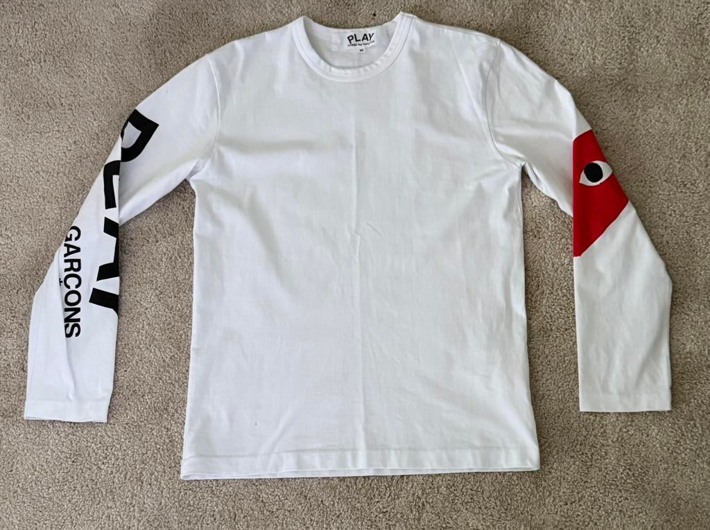 Comme des GARCONS (Play) Longsleeve maat M, Verzenden, Nieuw, Wit