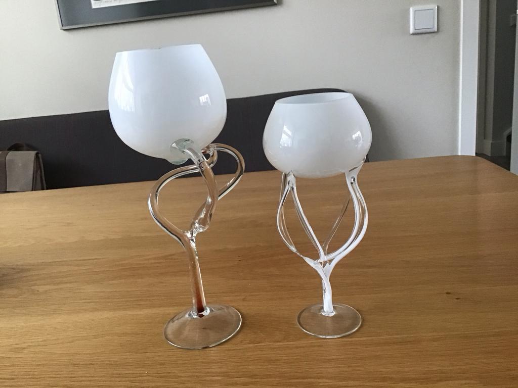 Twee sierglazen, Antiek en Kunst, Antiek | Glas en Kristal, Ophalen